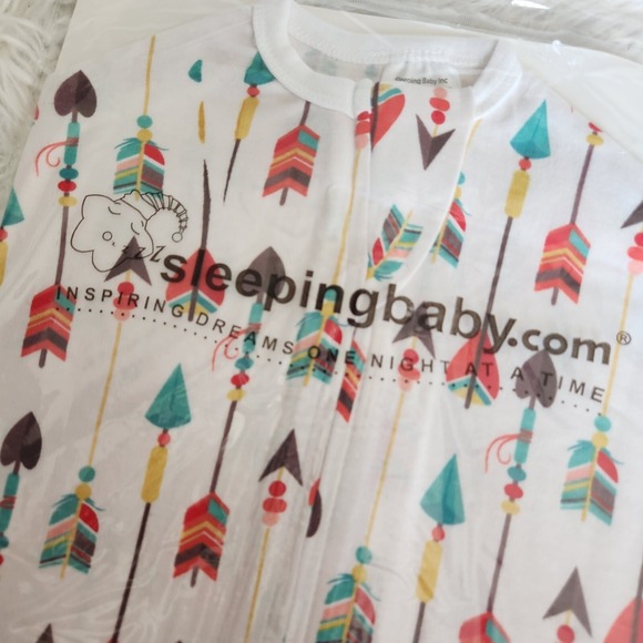 2-PK SLEEPING BABY Zipadee-Zip Sleeping Sack Cotton 3M-6M Extra Small Arrows NEW - Picture 15 of 16